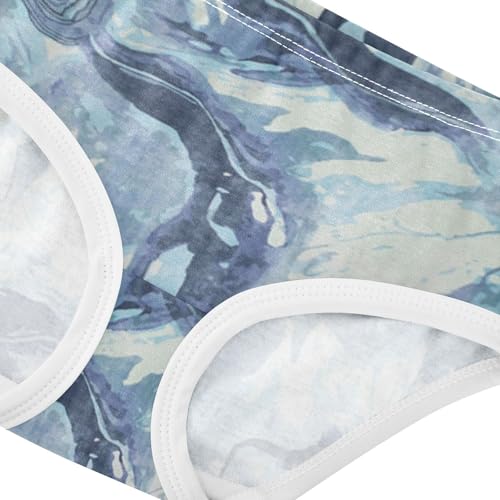 Girls' Underpants Kids Cotton Underwear Panties Briefs For Girl Age 2-8 Years Marbling Pattern Vintage Color4