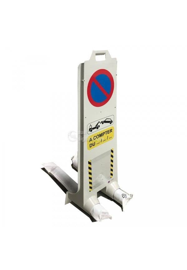AUA SIGNALETIQUE Kit Panneau Stationnement Interdit B6M3 Socle en Tissu