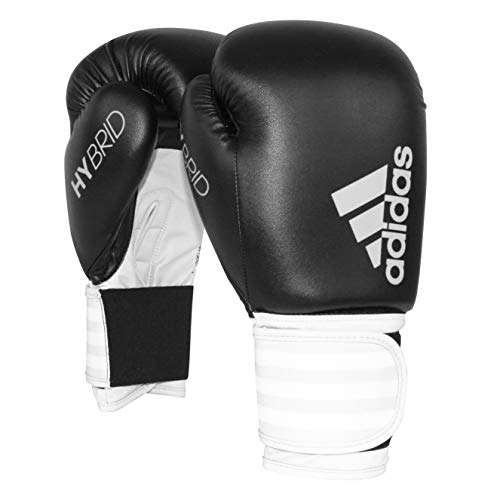 adidas Women's Hybrid 100 Black/White Boxing Gloves - 14oz