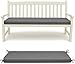 HAND Cuscino per Panca 120x40 cm - Interno ed Esterno - Seduta Imbottita, Morbida e Resistente - Per Giardino, Patio, Cucina - Prodotto in Italia (Antracite)
