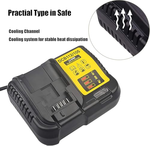 Replacement for dewalt fast charger 12V-18V Battery DCB115 DEWDCB115 DCB115-GB DCB182 DCB184 DCB203 204 205 206 201 127 XR Multi Voltage Li-Ion Battery Charger 10.8V, 14.4V /18V, 230 V, - Image 4