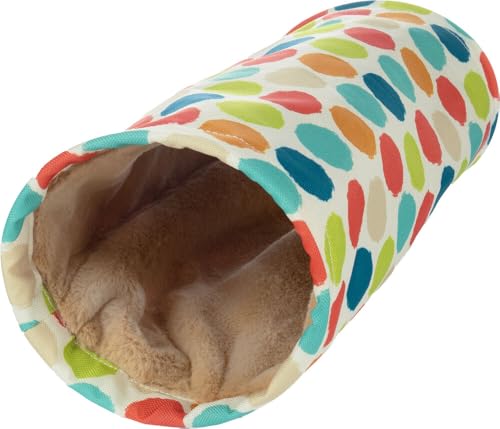 Flamingo Tunnel pour rongeurs Fizi Multicolore - 34x14x14cm - Lavable et Confortable - Idéal pour...