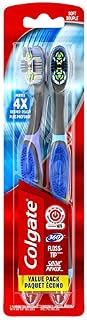 Colgate 360 Total Advanced Floss-Tip Sonic Electric Toothbrush, Soft (2 count)