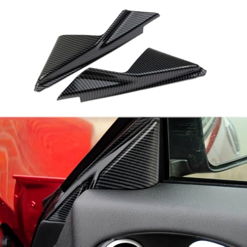 Fewshaw Carbon Fiber Style Inner Door A-Pillar Cover Trims Accessoriess for Nissan 370Z
