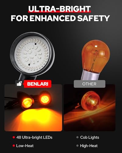image for Benlari Motorcycle Bullet 48 LEDs Rear Turn Signal Light SMD Blinker I