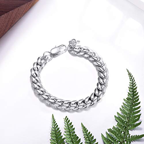 Stainless Steel Bracelet Mens 10Mm 21Cm Chunky Bangles Biker Wrist Bracelets #TOP2