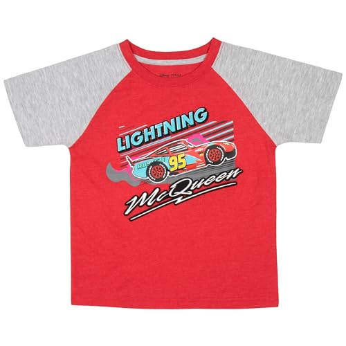 Disney Mickey Mouse and Friends & Cars Lightning McQueen Boys 2-Pack Short Sleeve T-Shirt Bundle Set for Kids4