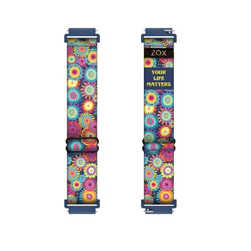 ZOX Android Smart Watch Band Your Life Matters | Soft Adjustable Elastic Band with Motivational Affirmations and Beautiful Artwork Gifts for Men Women & Teens (20 MM)