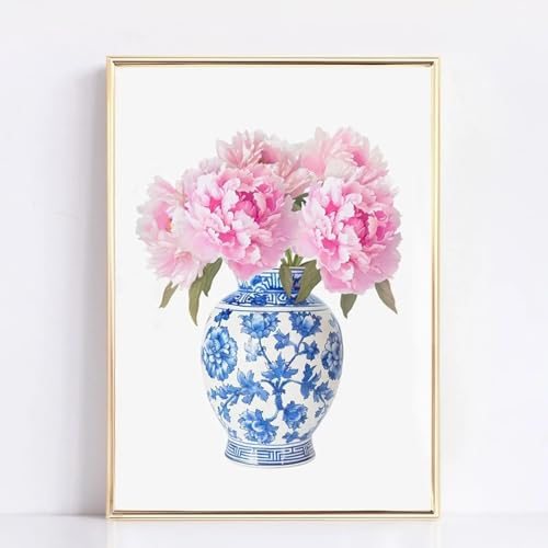 Impression sur toile de fleurs aquarelle grand format vintage pour décoration
