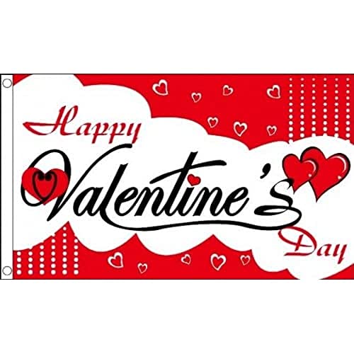 AZ FLAG, Happy Valentines Day Flag, 2x3 Ft, 100D Polyester Saint Valentine'S Day Banner with Two Metal Grommets