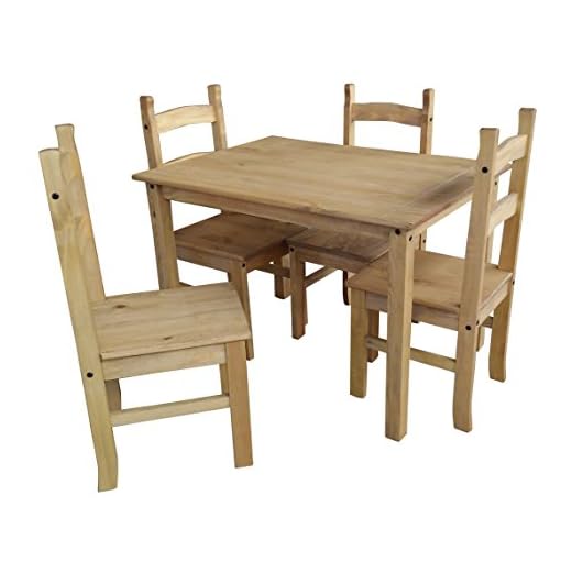 Mercers Furniture Corona Budget Dining Table and 4 Chairs - Pine