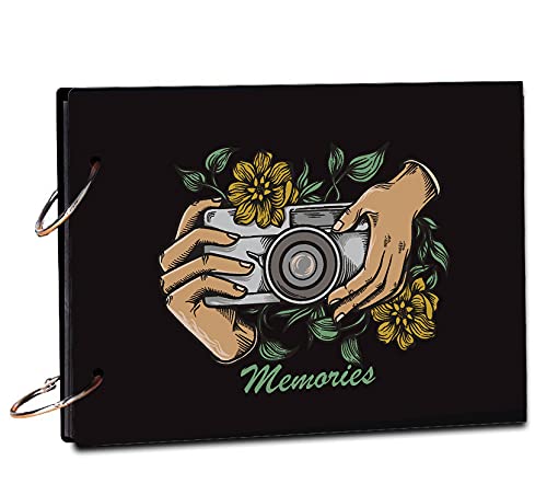 Image of camera scrapbook photo album for old memorie, anniversary, birthday,album,sitergift,brothergift,mother day, photo alnum idea size (8.x5x6.5) inch
