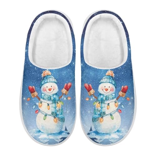 JoyLamoria Animal Pattern Slippers for Women Fluffy House Shoes Clog Warm Size 4-10
