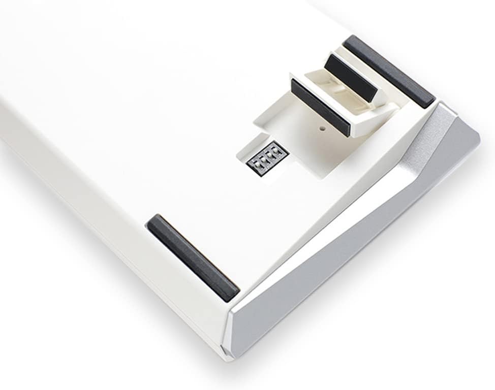 Ducky One 3 White 60% Mechanical Keyboard: Quack Mechanics Dampening, Hot-Swappable Cherry Red Switches, High-Density PBT Doubleshot Keycaps, RGB, US, White