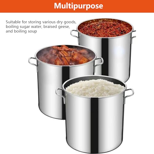Marmite 35L en acier inoxydable avec couvercle pour induction