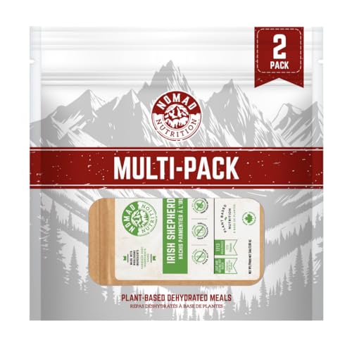Nomad Nutrition Irish Shepherd's Pie - Plant Based, Protein Packed, Nutritious Dehydrated Meal for Camping, Travel, Adventure on the Go - 2 Oz