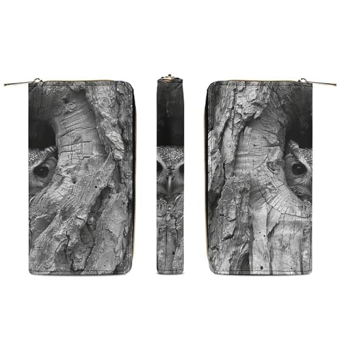 Womens Leather Wallets Stick Your Head Out Wallet for Women Large Capacity Card Phone Holder Ladies Purse3