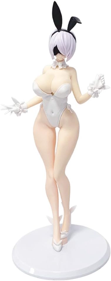 2B Anime Figure Statue,No.2 Type B 2B Yorha Anime Bunny Girl Action Figure,Game Lady 2Bautomata Figurine,Collectible Desktop Decor 10.6in