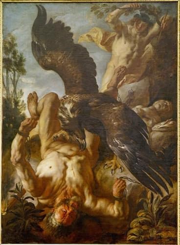 Gravures impression sur toile Le Prométhée enchaîné Jacob Jordaens peinture