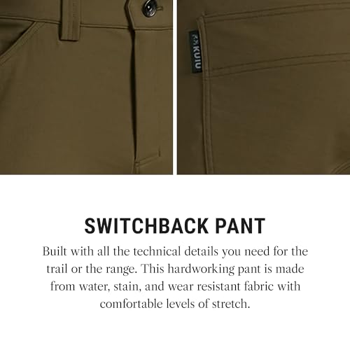 KUIU Switchback Pant - Water & Stain Resistant, 2-Way Stretch, Secure Thigh Pocket, Reinforced Knife Feature, Articulated Knees, Durable & Versatile for Hiking and Everyday Wear - Thumbnail 4