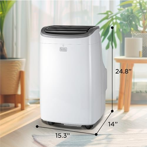BLACK+DECKER Portable Air Conditioner, 10,000 BTU (6,300 BTU SACC) for Rooms up to 450 Sq. Ft., Portable AC with Follow Me Remote Control and Window Kit, BPACT10WT, White - Image 3