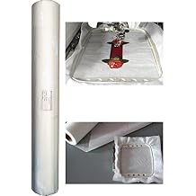 Water Soluble Embroidery Stabilizer & Backing - Nonwoven Wash Away - 24"x25yd Roll - 40gsm - for Free Standing Lace, Cutwork - ThreaDelighT Brand Super Stable Embroidery Stabilizer Backing