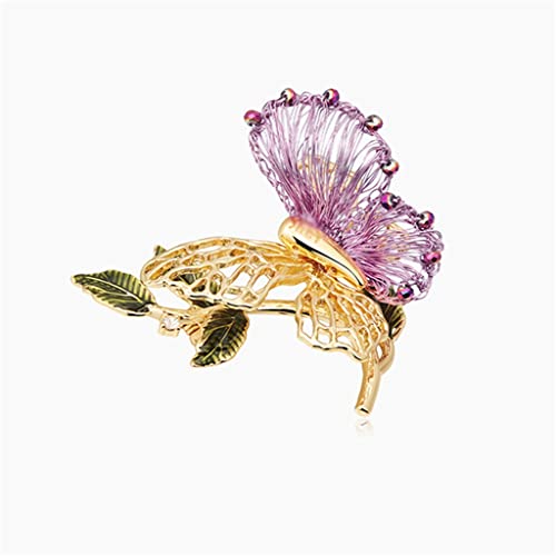 Broche papillon découpée Or 14 carats : l'accessoire idéal pour corsage, robe et grands manteaux