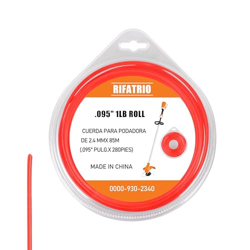 Rifatrio 0000-930-2340 for Stihl Trimmer Line .095 - 280 Heavy Duty String Trimmer Line 2.4mm 1 Lb Roll