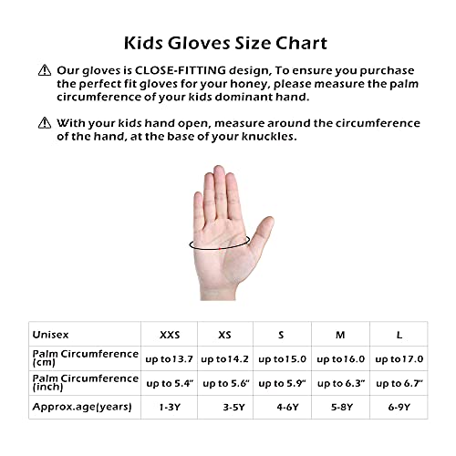 Kids Half-Finger Monkey Bar Gloves For Age 1-9 Boys Girls Climbing Biking Good Grip Control Gloves For Gymnastics Balance Boards Outdoor Sports (White, S) #TOP5