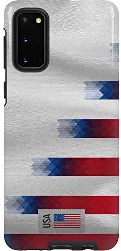 Skinit Pro Phone Case Compatible with Galaxy S20 - USA Soccer Flag Design