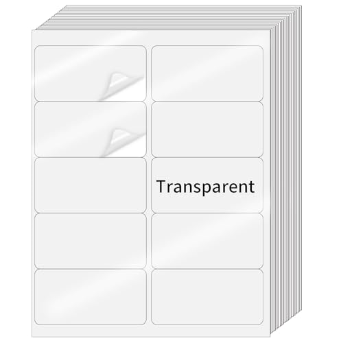 YEGAWEN Transparent Stickers Labels - 2