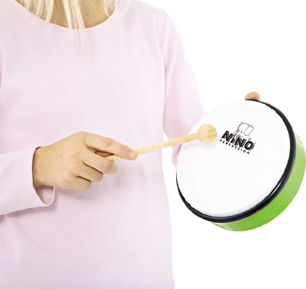 Nino Percussion NINO4GG - Tamburello in ABS, 15,2 cm (6"), colore: Verde