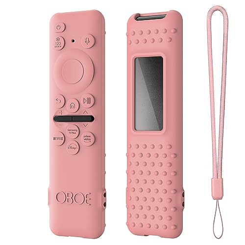 Image of Samsung Smart TV Remote Cover - Silicone Case with Lanyard (D-Pink) - Compatible with 2023 Model TM-2360 E Remote