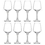 Wine Glasses Set of 8, 12 Oz Classic Red or White Wine Glass with Stem, Perfect for Home, Restaurant