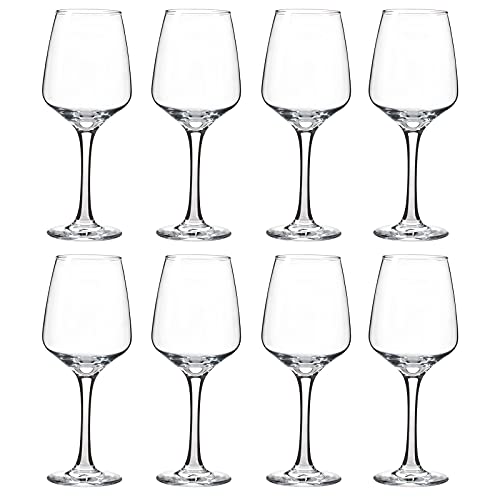 YANGNAY Wine Glasses Set of 8, 12 Oz Classic Red or White Wine Glass with Stem, Perfect for Home, Restaurant Use, Dishwasher Safe