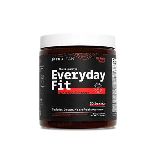 TRULEAN Everyday Fit Water Enhancer Hydration Electrolyte Blend Fit Fruit Punch 30 Servings