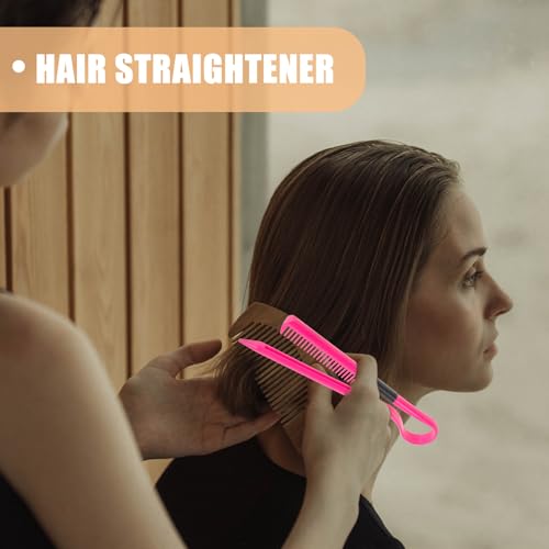 Peine alisador de cabello en forma de V para uso profesional, peine alisador resistente a altas temperaturas para peluquería, herramienta profesional para cabello liso miniatura 7
