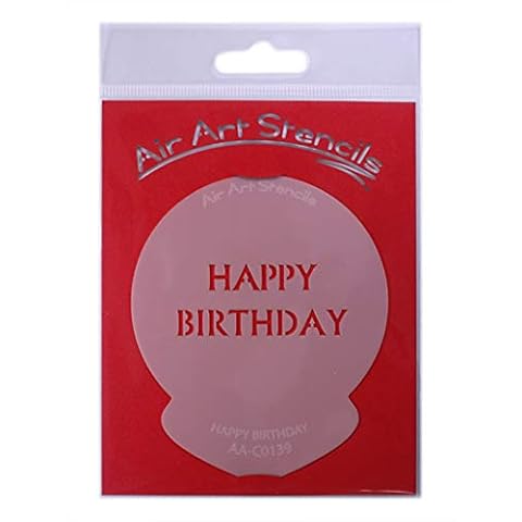 Happy Birthday Cupcake Stencil Reusable & Flexible for Cakes & Crafts Cover