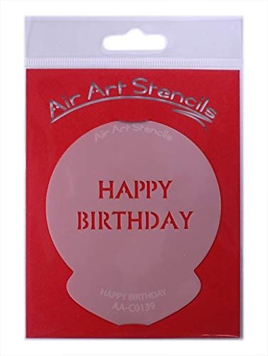 Happy Birthday Cupcake Stencil Reusable & Flexible for Cakes & Crafts