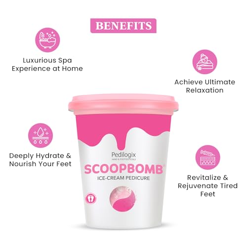 Image of O3+ Pedilogix Scoop Bomb Pedicure Gel with Bath Bomb for Soft & Moisturised Feet | 100g+10ml