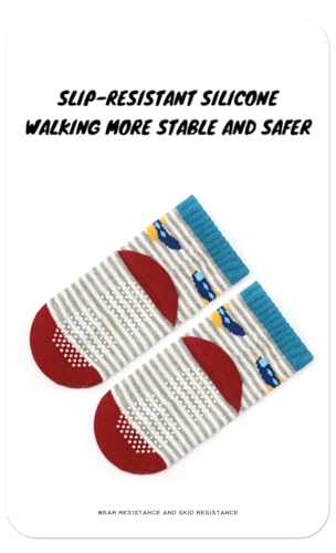 Baby Socks, 12 Pairs Toddler Ankle Socks Non Slip Cotton Grip for Newborn Boys Girls 0-48 months3