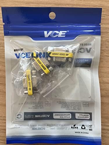 VCE 3-pak HD15 VGA SVGA żeński na żeński adapter mini zmieniacza płci