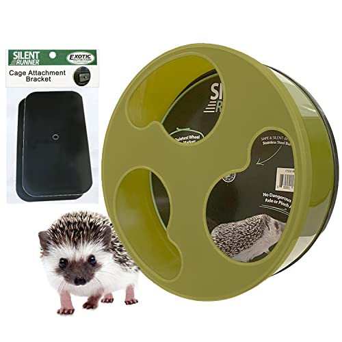 Silent Runner 12 Wide + Cage Attachment (NO Stand) - Silent, Fast, Durable Exercise Wheel - Sugar Gliders, Degus, Rats, Hedgehogs, Prairie Dogs & Small Pets