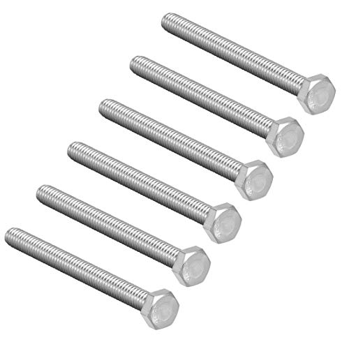 uxcell M8x90mm Hex Bolts 304 Stainless Steel Hexagon Screw Bolt 6pcs