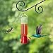ORIENTOOLS Hummingbird Feeder with Window Hanger- 2pcs Window Bird Feeder, 2.2 oz/Pc Mini Hanging Flower Bird Feeders for Suction Cup