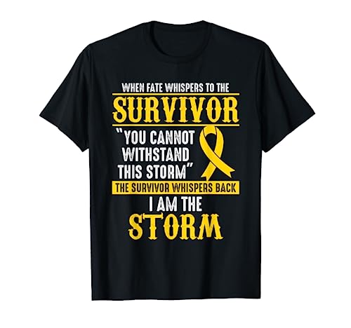 I'm The Storm Childhood Cancer Warrior gelbes Band T-Shirt
