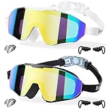 EverSport 2 Pack Kids Swim Goggles Frame Less Design Anti-fog UV Protection Clear Wide Vision No Leak, Water Pool Swimming Goggles for kids 6-14 8-14 8-12 Youth Children Boys Girls