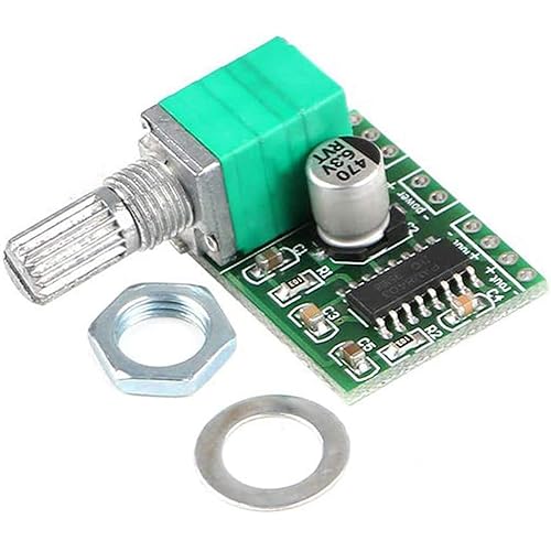 DUTTY Pam8403 Placa Amplificador Digital de Baja Potencia 5v, con Potenciómetro de conmutación, para la Salida de energía USB 3W + 3W Calidad de Sonido de Alta fidelidad