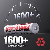 PHOTOOLEX AAA Akku 1300mWh 8 Stück - wiederaufladbare Lithium Batterien AAA akkus, 1,5 V hohe Ausgangsleistung Dreifach A Li-ion Batterie, 1600+ Zyklen AAA Akkus(Kein Ladegerät) – Ansicht 3