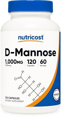 Nutricost D-Mannose (1,000mg Per Serving) 120 Capsules, 60 Servin...